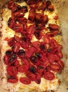 roasting tomatoes at the apartment